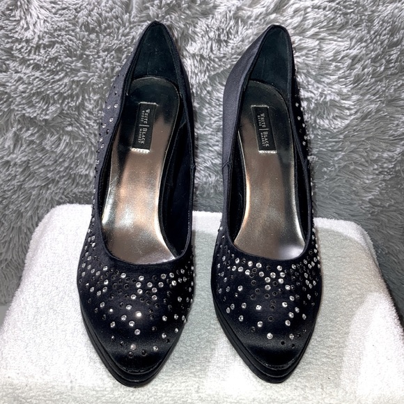 White House Black Market Matilda Sparkle Heels Size 9.5 - Picture 2 of 13